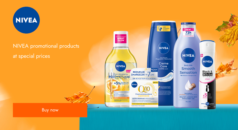 Discounts on NIVEA promotional range. Prices on the site already include a discount