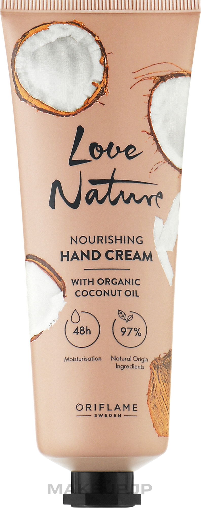 Nourishing Hand Cream with Organic Coconut Oil - Oriflame Love Nature Nourishing Hand Cream — photo 75 ml