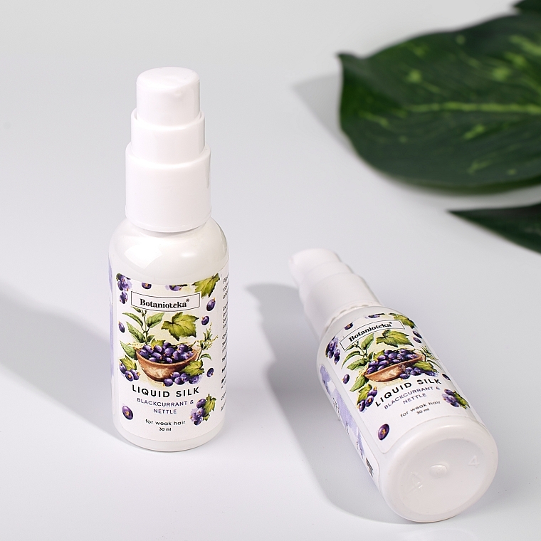 Liquid Hair Strengthening Silk "Black Currant & Nettle" - Botanioteka Liquid Silk For Weak Hair — photo N27