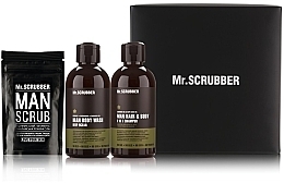 Set - Mr.Scrubber "New Man Basic " (body/scr/100 g + sh/gel/265 ml + shm/265 ml) — photo N1