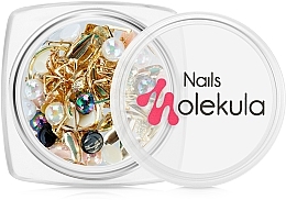 Nail Crystals, shape mix + pearls - Nails Molekula — photo N7