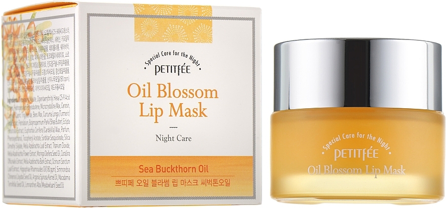 Night Lip Mask with Vitamic E & Sea Buckthorn Oil - Petitfee&Koelf Oil Blossom Lip Mask — photo N1