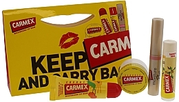 Fragrances, Perfumes, Cosmetics Set - Carmex Keep And Carry Bag (l/balm/7.5g + l/balm/10g + l/balm/4.25g + l/balm/2g)