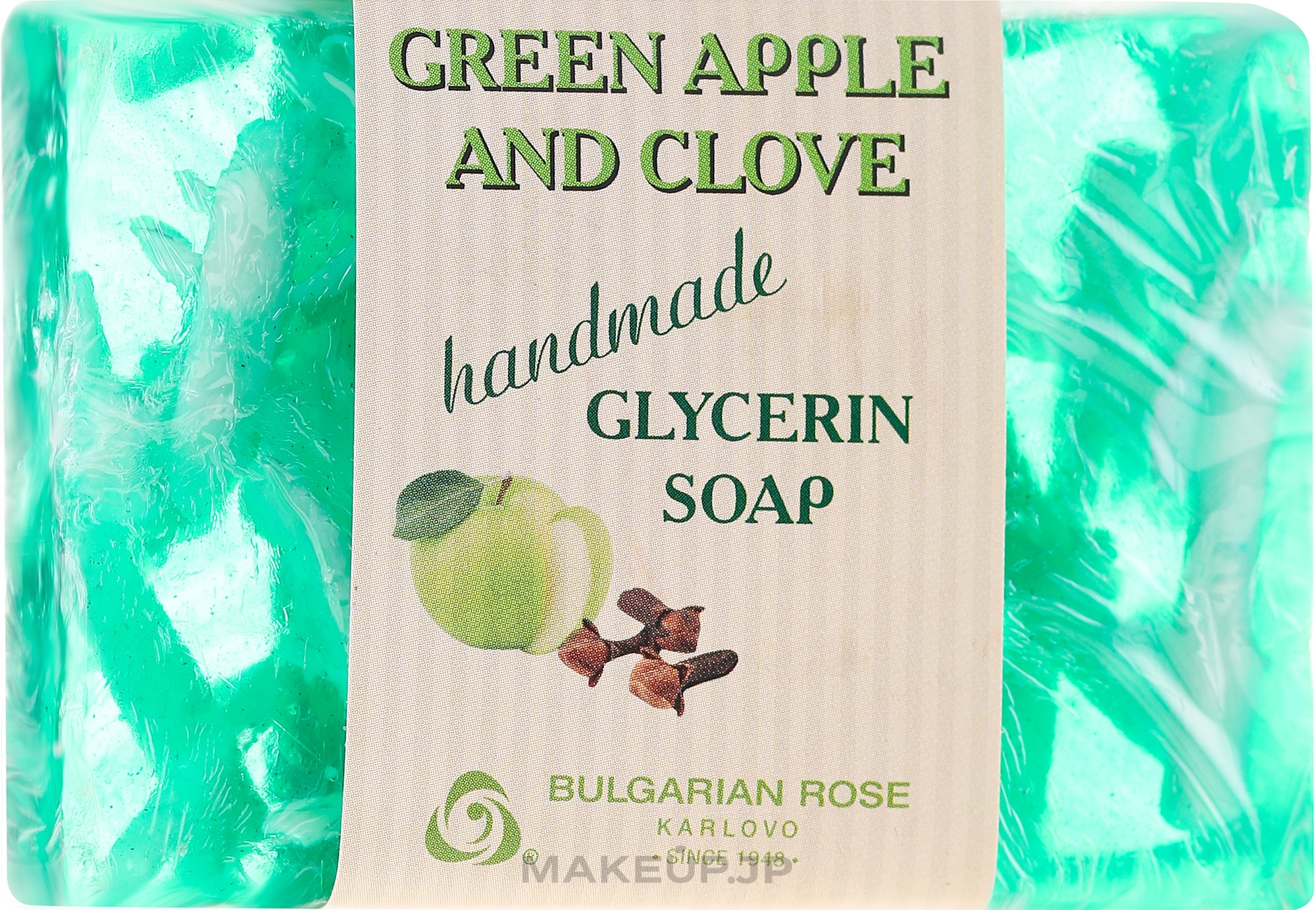 Glycerin Soap "Green Apple & Clove" - Bulgarian Rose Green Apple & Clove Soap — photo 70 g