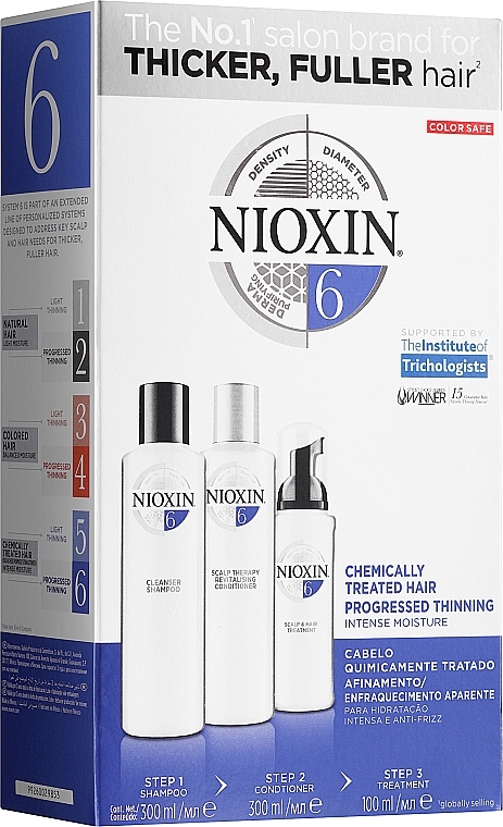 Set - Hair System Kit 6 Thnning (shm/300ml + cond/300ml + mask/100ml) — photo N1