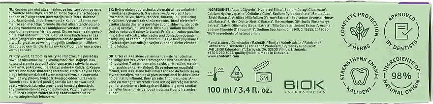 Multifunctional Toothpaste with 7 Herbs Extract - Ecodenta Multifunctional Herbal Toothpaste — photo N8