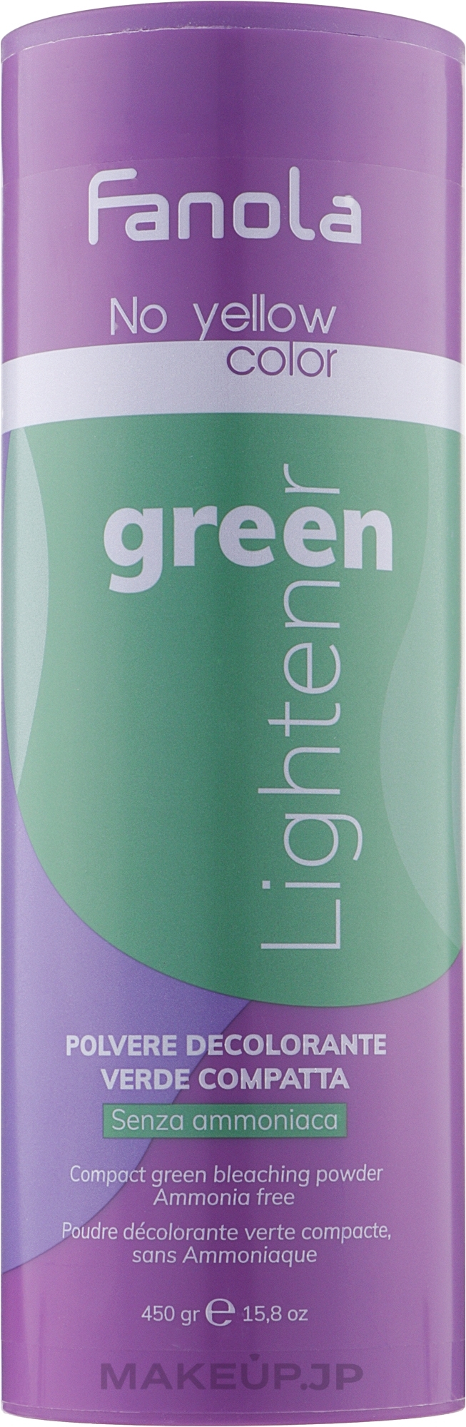 Green Lightener Powder - Fanola No Yellow Green Lightener Powder — photo 450 g