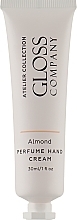 Fragrances, Perfumes, Cosmetics Hand Cream - Gloss Company Almond Atelier Collection