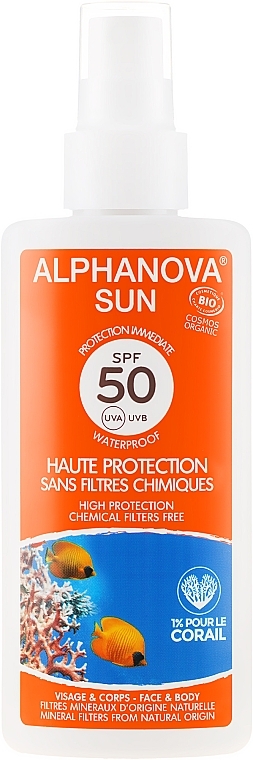 Sunscreen Spray - Alphanova Sun Protection Spray SPF 50 — photo N1