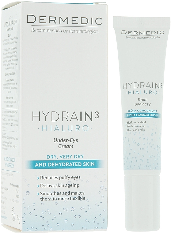 Eye Cream - Dermedic Hydrain 3 Hialuro Eye Cream — photo N3