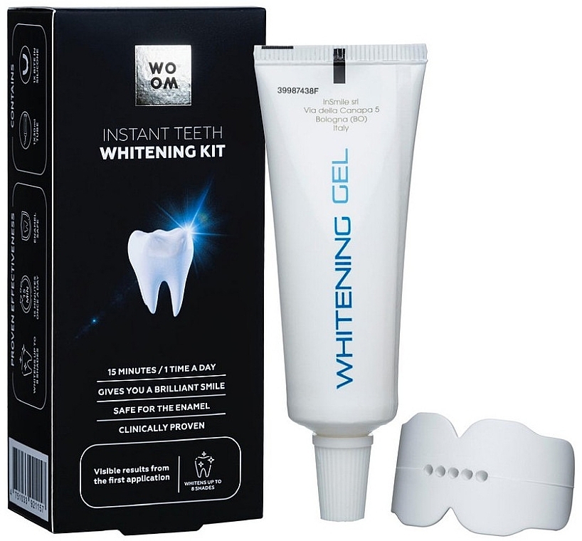 歯のホワイトニングキット - Woom Instant Teeth Whitening Kit (gel/30ml + mold) — photo N1