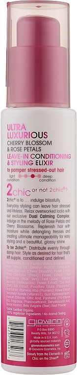 Leave-In Styler Conditioner - Giovanni 2 Chic Ultra-Luxurious Cherry Blossom Rose Petals — photo N2