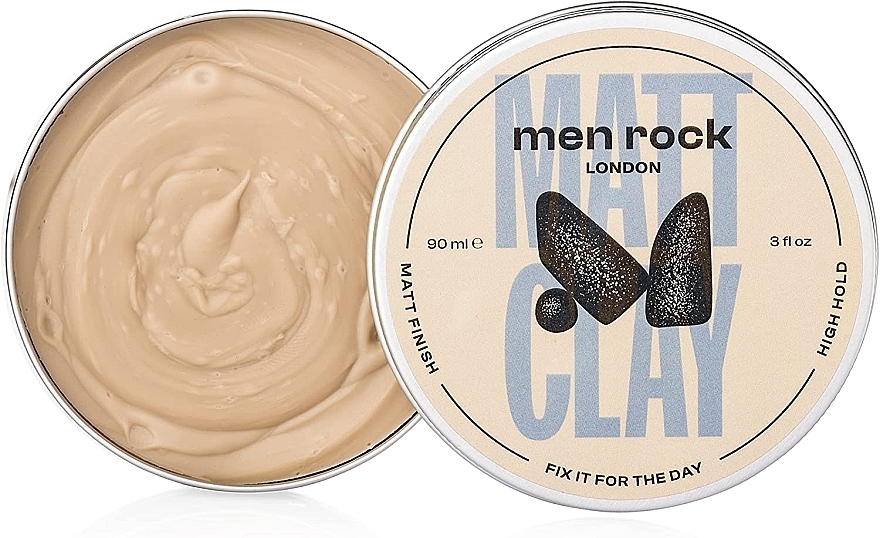 Strong Hold Matte Hair Clay - Men Rock Matt Clay High Hold Matt Finish — photo N24