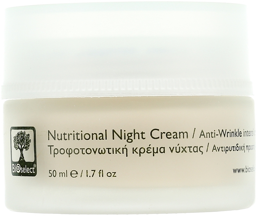 Nourishing Anti-Wrinkle Night Cream with Dictamelia, Avocado Oil & Honey - BIOselect Nutritional Night Cream — photo N2