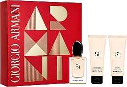 Fragrances, Perfumes, Cosmetics Giorgio Armani Si - Set (edp/50 ml + b/lot/75ml + sh/gel/75ml) 