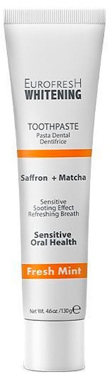 Whitening Toothpaste with Matcha & Saffron - Farmasi Eurofresh Whitening Toothpaste Saffron+ Matcha — photo N1