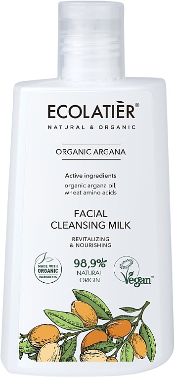 Revitalizing and Nourishing Cleansing Milk - Ecolatier Organic Argana Revitalizing And Nourishing Facial Cleansing Milk — photo N1