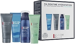 Fragrances, Perfumes, Cosmetics Set - Biotherm Homme My Moisturizing Routine Aquapower Set (f/gel/mini/20ml + sh/gel/mini/40ml + f/gel/mini/40ml + sh/foam/50ml)