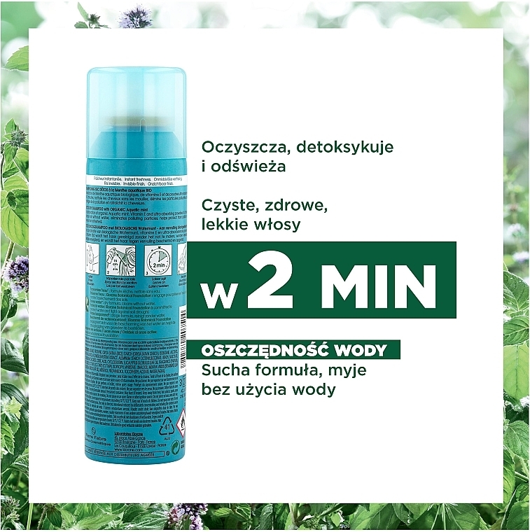 Dry Shampoo - Klorane Aquatic Mint Detox Dry Shampoo — photo N11