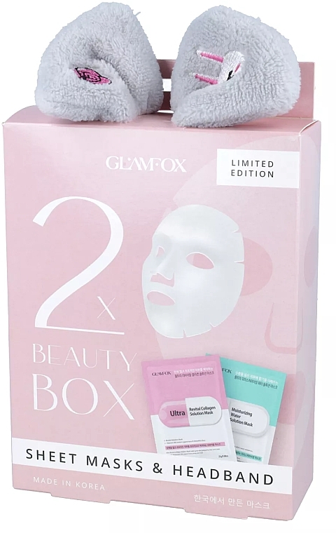 Set - Glamfox Beauty Box (mask/2x25ml + headband/1pc) — photo N2