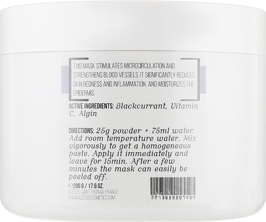 Soothing Alginate Face Mask with Black Currant - Alesso Professionnel Alginate Peel-Off Face Mask — photo N4