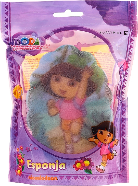 Kids Bath Sponge "Dora", 169-12, pink - Suavipiel Dora Bath Sponge — photo N2