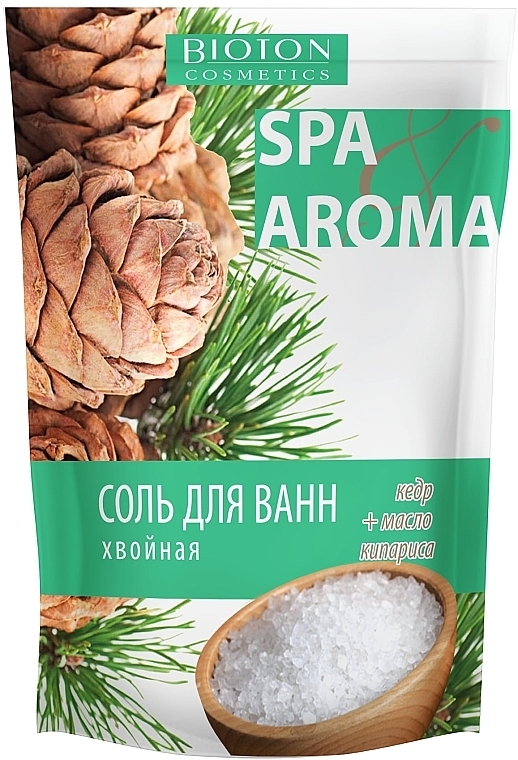 Coniferous Bath Sea Salt with Cedar & Cypress Essential Oils - Bioton Cosmetics Sea Salt — photo N5