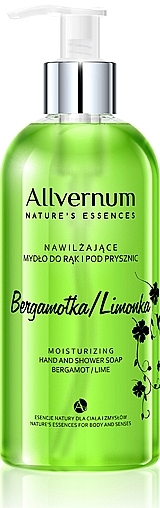 Hand & Shower Soap "Bergamot & Lime" - Allverne Nature's Essences Hand And Shower Soap — photo N2