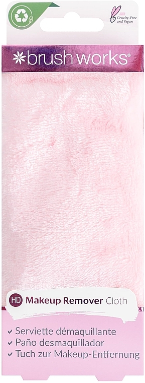 Makeup Remover Towel, pink - Brushworks Makeup Remover Towel — photo N1