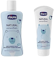 Set - Chicco Natural Sensation Daily Protection Set (b/cr/100ml + gel/wash/200ml) — photo N2