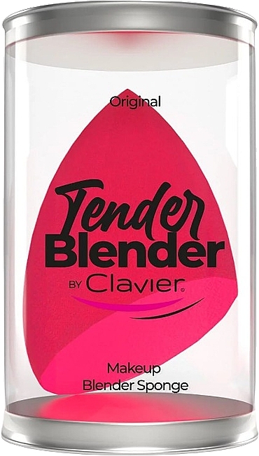 Slanted Makeup Sponge, pink - Clavier Tender Blender Super Soft — photo N1