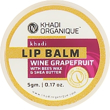 Fragrances, Perfumes, Cosmetics Natural Ayurvedic Grapefruit Lip Balm with Beeswax & Honey - Khadi Organique Wine Grapefruit Lip Balm