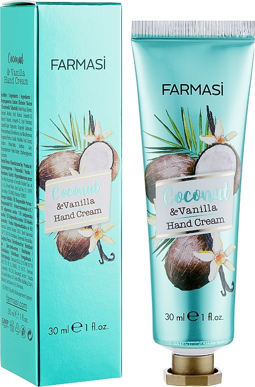 Coconut & Vanilla Hand Cream - Farmasi Hand Cream — photo N2