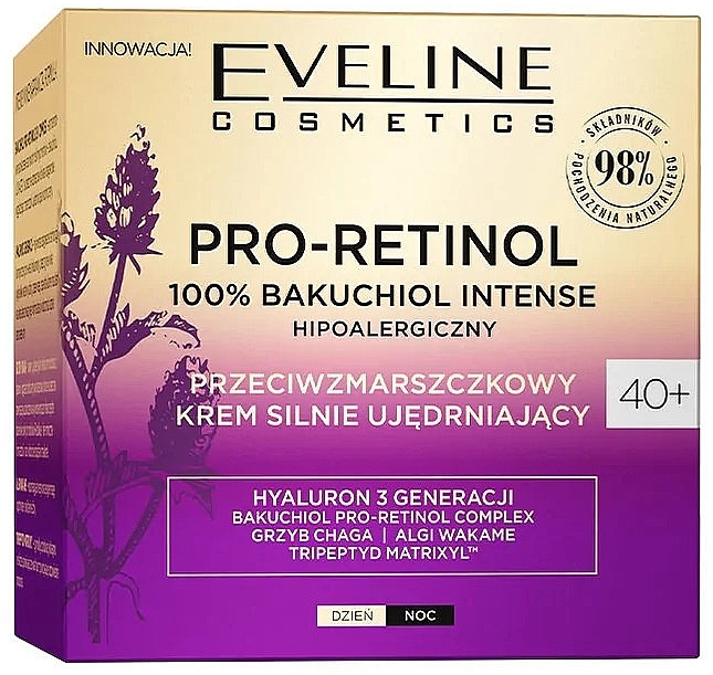 Rejuvenating Face Cream 40+ - Eveline Cosmetics Pro-Retinol 100% Bakuchiol Firming Cream — photo N5