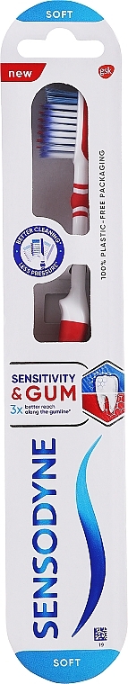 Toothbrush "Teeth Sensitivity & Gum Protection", red - Sensodyne Sensitivity & Gum Soft Toothbrush — photo N5
