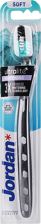 Toothbrush, soft, black - Jordan Ultralite Whitening Soft Toothbrush — photo N1