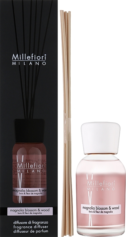 Magnolia Blossom & Wood Reed Diffuser - Millefiori Milano Natural Magnolia Blossom & Wood  — photo N1