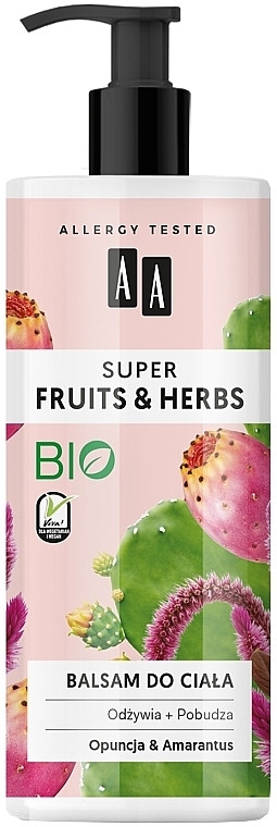 Body Lotion "Opuntia and Amaranth" - AA Super Fruits & Herbs — photo N13