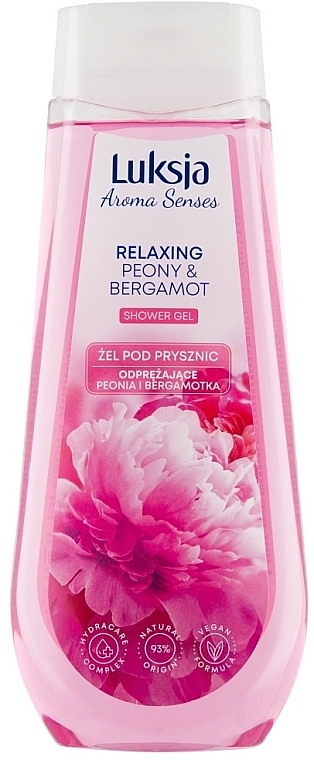 Peony & Bergamot Shower Gel - Luksja Aroma Senses Relaxing Peony & Bergamot Shower Gel — photo N1