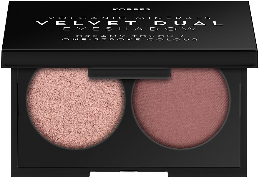 Eyeshadow - Korres Volcanic Minerals Velvet Dual Eyeshadow Palette — photo N1