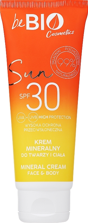 Face and Body Sunscreen - BeBio Sun Cream With a Mineral Filter For Body and Face SPF 30 — photo N4