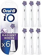 Electric Roothbrush Heads, white, 6 pcs - Oral-B iO Radiant White — photo N1