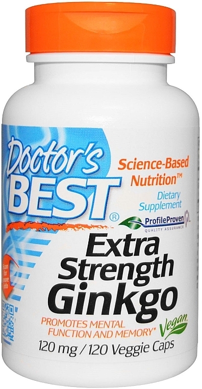 Dietary Supplement "Ginkgo Biloba" - Doctor's Best Extra Strength Ginkgo — photo N1