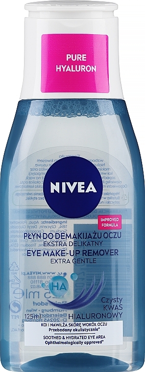Cleansing Water for Sensitive Eye Skin - Nivea Gentle Eye Make-up Remover Purified Water — photo N1
