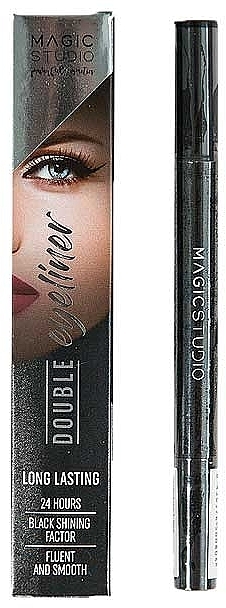 Dual Eyeliner - Magic Studio Double Eyeliner Long Lasting — photo N1