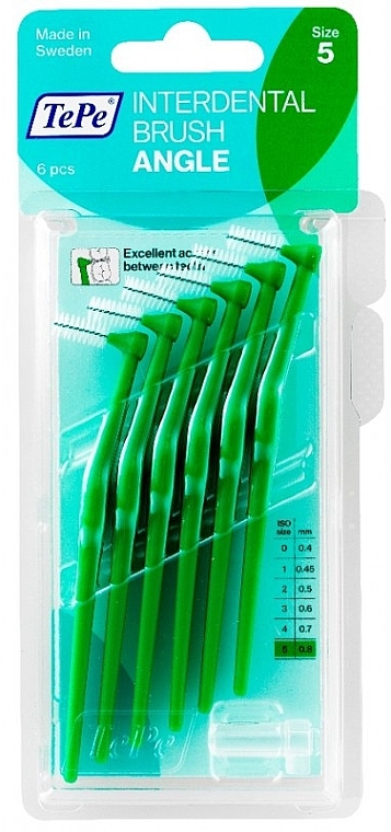 Interdental Brush - TePe Interdental Brushes Angle Green 0,8mm  — photo N1