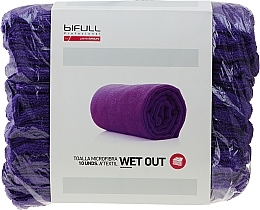 Microfiber Towel, Purple, 10 pcs - Bifull Professional Textil Toalla Microfibra Wet Out Violet — photo N2