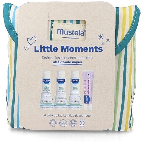 Set, 5 products - Mustela Bebe Little Moments Nneceser Rayas Set — photo N2