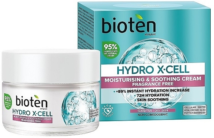 Face Cream - Bioten Hydro X-Cell Moisturising & Soothing Cream — photo N1