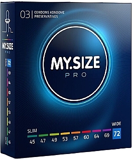 Latex Condoms, size 72, 3 pcs. - My.Size Pro — photo N7